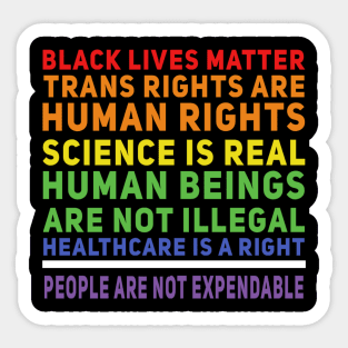 Human Rights Rainbow Sticker